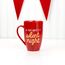 Pearhead Silent Night Ceramic Mug, Novelty Christmas Mug, Mom Coffee Mug Gift, Holiday Drinkware Decor, Rot Red