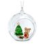 Swarovski Weihnachtskugel, Weihnachtsszene, Ornament mit Prachtvollem Band und Roten und Grünen Swarovski Kristallen