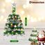Mini Weihnachtsbaum Illuminated mit Schnee 50cm Tabletop Künstliche Weihnachtskiefer Baum & Beleuchtung & Weihnachtsball für Weihnachten, Schule, Zuhause, Esstisch Dekor (Alles in einem Set)