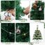 Mini Weihnachtsbaum Illuminated mit Schnee 50cm Tabletop Künstliche Weihnachtskiefer Baum & Beleuchtung & Weihnachtsball für Weihnachten, Schule, Zuhause, Esstisch Dekor (Alles in einem Set)