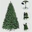 Künstlicher Deluxe-Weihnachtsbaum, aufklappbare Äste, Bleistiftspitzen, mit Metallständer, 3,6 m, Grün