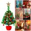 20 Zoll Tabletop Weihnachtsbaum Illuminated Mini Künstlicher Weihnachtsbaum mit 20 LED-Leuchten & Mini Ornament für Table Top Christmas Holiday Party Home Decor