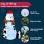 Joiedomi 6 ft aufblasbare Weihnachts-Schneemann-Außendekoration, aufblasbare Schneemann für Weihnachtsfeier, Shinny für Party drinnen, draußen, Hof (Glänzender Schneemann)