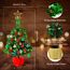 20 Zoll Tabletop Weihnachtsbaum Illuminated Mini Künstlicher Weihnachtsbaum mit 20 LED-Leuchten & Mini Ornament für Table Top Christmas Holiday Party Home Decor