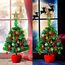 20 Zoll Tabletop Weihnachtsbaum Illuminated Mini Künstlicher Weihnachtsbaum mit 20 LED-Leuchten & Mini Ornament für Table Top Christmas Holiday Party Home Decor