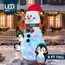 Joiedomi 6 ft aufblasbare Weihnachts-Schneemann-Außendekoration, aufblasbare Schneemann für Weihnachtsfeier, Shinny für Party drinnen, draußen, Hof (Glänzender Schneemann)