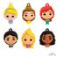 Hallmark Disney Princess 0002HCM6131 Miniatur-Weihnachtsschmuck aus Kunststoff, ca. 4,1 x 5,6 x 3,3 cm, 6 Stück