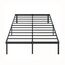 Zinus Caleb Bett 90x200 cm - Höhe 36 cm mit Stauraum unter dem Bett - Metall-Plattformbettrahmen - Klappbarer Bettrahmen - Schwarz