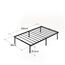 Zinus Caleb Bett 90x200 cm - Höhe 36 cm mit Stauraum unter dem Bett - Metall-Plattformbettrahmen - Klappbarer Bettrahmen - Schwarz
