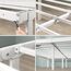 Zinus Caleb Bett 90x200 cm - Höhe 36 cm mit Stauraum unter dem Bett - Metall-Plattformbettrahmen - Klappbarer Bettrahmen - Weiß