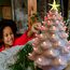 KonohaELF Keramik-Weihnachtsbaum-Ersatz-Leuchtmittel, rot, mittlere Drehung, Kunststoffklammern, Ornamente für Keramikbaum (87 Glühbirnen und 3 Topper-Stern)