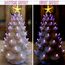 KonohaELF Keramik-Weihnachtsbaum-Ersatz-Leuchtmittel, violett, mittlere Drehung, Kunststoffklammern, Ornamente für Keramikbaum (87 Glühbirnen und 3 Topper-Stern)