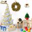 Sunnyglade Künstlicher Premium-Weihnachtsbaum, 1,8 m, Weiß, 1000 Spitzen, einfach zu montieren, mit Weihnachtsbaum-Metallständer für den Innen- und Außenbereich (1,8 m)