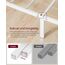 VASAGLE Bett 90 x 200 cm, Gästebett, Einzelbett aus Metall, Bettgestell, Bettrahmen, Metallbett, einfache Montage, mattweiß RMB062W01