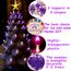 KonohaELF Keramik-Weihnachtsbaum-Ersatz-Leuchtmittel, violett, mittlere Drehung, Kunststoffklammern, Ornamente für Keramikbaum (87 Glühbirnen und 3 Topper-Stern)