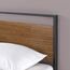 Zinus Suzanne 18 cm Bettrahmen aus Metall und Holz | Massivholz & Stahlkonstruktion | Holzlattenunterstützung | Für Erwachsene, Kinder, Jugendliche | Einfache Montage | 90 x 200 cm | Kastanienbraun