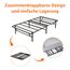 Amazon Basics Bettgestell, Klappbar, Pritsche, Werkzeuglose Montage, Unterbettstauraum, Einzelbett, 90 x 190 x 35.5 cm, Schwarz