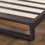 Zinus Suzanne 18 cm Bettrahmen aus Metall und Holz | Massivholz & Stahlkonstruktion | Holzlattenunterstützung | Für Erwachsene, Kinder, Jugendliche | Einfache Montage | 90 x 200 cm | Kastanienbraun