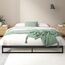 Zinus Trisha 18 cm Metallrahmenbett | Lattenrost | Holzlattenunterstützung | 180 x 200 cm | Schwarz