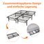 Amazon Basics Bettgestell, Klappbar, Pritsche, Werkzeuglose Montage, Unterbettstauraum, Einzelbett, 135 x 190 x 35.5 cm, Schwarz