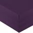 aqua-textil Royal XL Spannbettlaken Boxspringbett Wasserbett 200x220-220x240 cm lila 210g/qm Jersey Mako Baumwolle Elasthan Spannbetttuch
