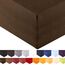 aqua-textil Royal Spannbettlaken Boxspringbett Wasserbett 180x200-200x220 cm dunkel braun 210g/qm Jersey Mako Baumwolle Elasthan Spannbetttuch