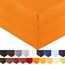 aqua-textil Royal XL Spannbettlaken Boxspringbett Wasserbett 200x220-220x240 cm orange 210g/qm Jersey Mako Baumwolle Elasthan Spannbetttuch