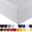 aqua-textil Royal Spannbettlaken Boxspringbett Wasserbett 140x200-160x220 cm Silber grau 210g/qm Jersey Mako Baumwolle Elasthan Spannbetttuch