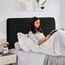 TAOCOCO Bett Kopfteil Bezug, Kopfteilbezug für Doppelbett, elastischer Kopfteilbezug, weicher Samtstoff, waschbar, All-in-One-Design, Schwarz, 150-170 cm