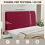 TAOCOCO Bett Kopfteil Bezug, Kopfteilbezug für Doppelbett, elastischer Kopfteilbezug, weicher Samtstoff, waschbar, All-in-One-Design, Rotwein, 150-170 cm