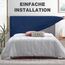 TAOCOCO Bett Kopfteil Bezug, Kopfteilbezug für Doppelbett, elastischer Kopfteilbezug, weicher Samtstoff, waschbar, All-in-One-Design, Navy blau, 150-170 cm