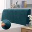 TAOCOCO Bett Kopfteil Bezug, Kopfteilbezug für Doppelbett, elastischer Kopfteilbezug, weicher Samtstoff, waschbar, All-in-One-Design, Dunkelgrün, 150-170 cm