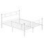 VASAGLE Bettgestell, 160 x 200 cm, mit Metallrost, für 2 Personen, aus Metall, einfache Montage, für kleine Räume, Gästezimmer, Jugendzimmer, Weiß RMB065W01