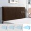 TAOCOCO Bett Kopfteil Bezug, Kopfteilbezug für Doppelbett, elastischer Kopfteilbezug, weicher Samtstoff, waschbar, All-in-One-Design, Braun, 200-220 cm