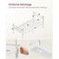 VASAGLE Bett 90 x 190 cm, Gästebett, Einzelbett aus Metall, Bettgestell, Bettrahmen, Metallbett, einfache Montage, weiß RMB061W01