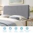 TAOCOCO Bett Kopfteil Bezug, Kopfteilbezug für Doppelbett, elastischer Kopfteilbezug, weicher Samtstoff, waschbar, All-in-One-Design, Hellgrau, 180-200 cm