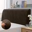 TAOCOCO Bett Kopfteil Bezug, Kopfteilbezug für Doppelbett, elastischer Kopfteilbezug, weicher Samtstoff, waschbar, All-in-One-Design, Braun, 120-140 cm