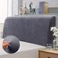 TAOCOCO Bett Kopfteil Bezug, Kopfteilbezug für Doppelbett, elastischer Kopfteilbezug, weicher Samtstoff, waschbar, All-in-One-Design, Grau, 150-170 cm