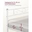 VASAGLE Bett 90 x 190 cm, Gästebett, Einzelbett aus Metall, Bettgestell, Bettrahmen, Metallbett, einfache Montage, weiß RMB061W01