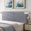 TAOCOCO Bett Kopfteil Bezug, Kopfteilbezug für Doppelbett, elastischer Kopfteilbezug, weicher Samtstoff, waschbar, All-in-One-Design, Hellgrau, 150-170 cm