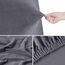 TAOCOCO Bett Kopfteil Bezug, Kopfteilbezug für Doppelbett, elastischer Kopfteilbezug, weicher Samtstoff, waschbar, All-in-One-Design, Grau, 150-170 cm