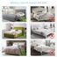 TAOCOCO Bett Kopfteil Bezug, Kopfteilbezug für Doppelbett, elastischer Kopfteilbezug, weicher Samtstoff, waschbar, All-in-One-Design, Hellgrau, 180-200 cm