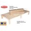 Gigapur Kiefer massiv Holzbett G56, naturbelassen, Liegefläche 230x200, mit Standardfuß 25 cm Höhe, inkl. Lattenrost und Matratzenbügeln, cm Best. aus 2X 70 x 200 cm, 1x 90 x 200 cm