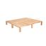 Gigapur Kiefer massiv Holzbett G56, naturbelassen, Liegefläche 180x200 cm, mit Standardfuß 25 cm Höhe, inkl. Lattenrost und Matratzenbügeln, Best. aus 2X 90 x 200 cm
