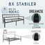 Dreamzie Tagesbett Metallbett 2-1 - Bettsofa 92x202cm - Bettgestell für Matratzen 90x190cm - Schlafsofa mit Lattenrost - Einzellbett - Metall Schwarz