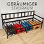 Dreamzie Tagesbett Metallbett 2-1 - Bettsofa 92x212cm - Bettgestell für Matratzen 90x200cm - Schlafsofa mit Lattenrost - Einzellbett - Metall Schwarz