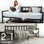 Dreamzie Tagesbett Metallbett 2-1 - Bettsofa 92x202cm - Bettgestell für Matratzen 90x190cm - Schlafsofa mit Lattenrost - Einzellbett - Metall Schwarz