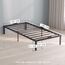Dreamzie Bett 105x190 mit Lattenrost Metall 41cm Bettgestell Robust, Leichte Montage, Umfangreicher Stauraum - Metallbett