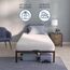 Dreamzie Bett 90x190 mit Lattenrost Metall 41cm Bettrahmen Robust, Leichte Montage, Umfangreicher Stauraum