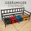 Dreamzie Tagesbett Metallbett 2-1 - Bettsofa 92x202cm - Bettgestell für Matratzen 90x190cm - Schlafsofa mit Lattenrost - Einzellbett - Metall Schwarz
